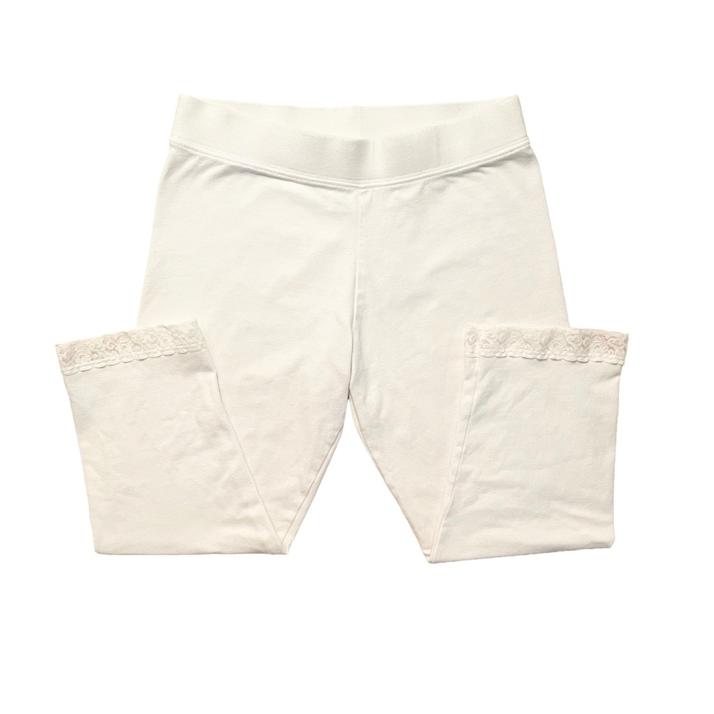 NWOT Girls’ Arizona White Capri Lace Cuff Leggings Size 14-16 - Picture 2 of 5